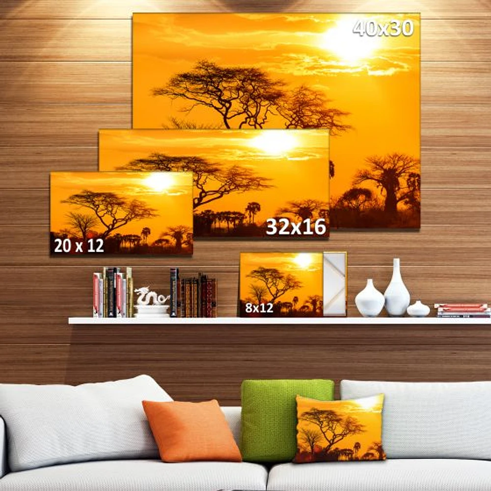 Toile « Orange Glow of African Sunset »