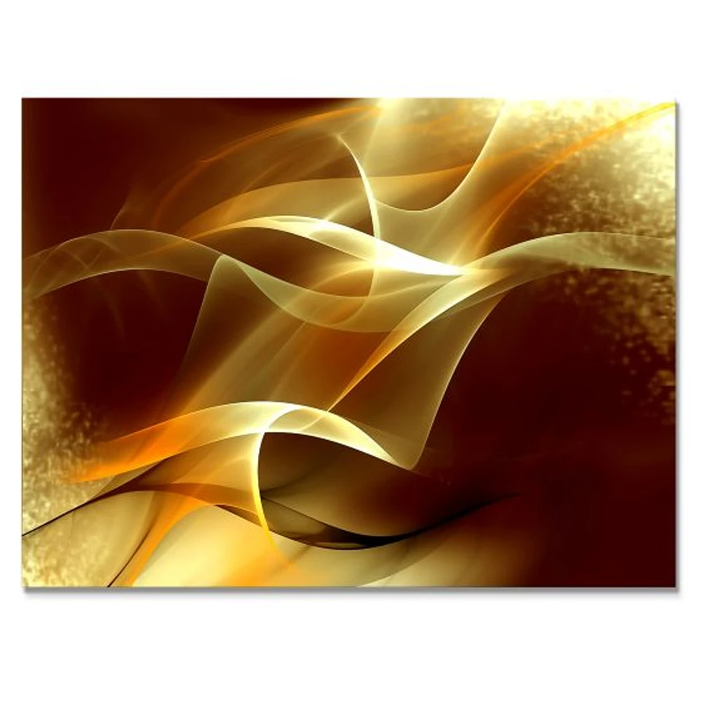 Light Yellow Abstract Fractal Design  Canvas Art