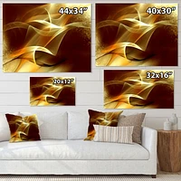 Light Yellow Abstract Fractal Design  Canvas Art