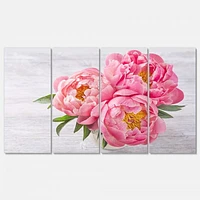 Bunch of Peony Flowers Vase  Canvas Wall Art