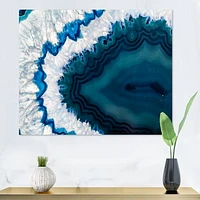 Blue Brazilian Geode Canvas Wall Art Print