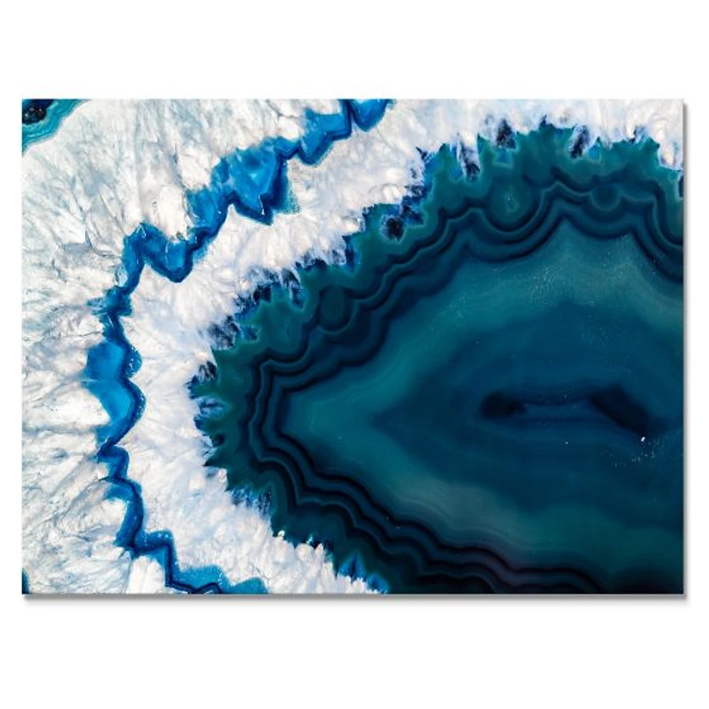 Blue Brazilian Geode Canvas Wall Art Print