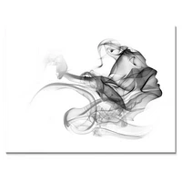 Woman and Smoke Double Exposure  Canvas Wall Art