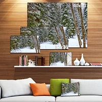 Snowy Road the Forest  Wall Art