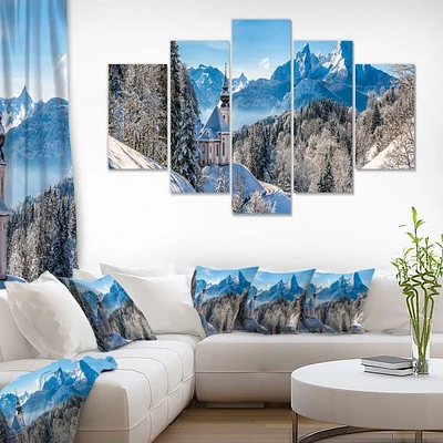 Winter the Bavarian Alps Canvas Wall Art - Panels