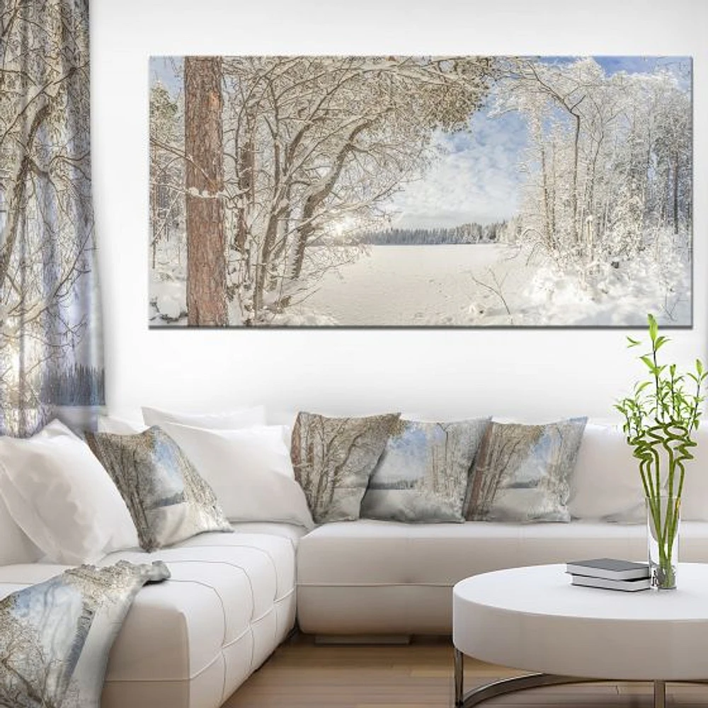 Lake Winter Woods  Wall Art