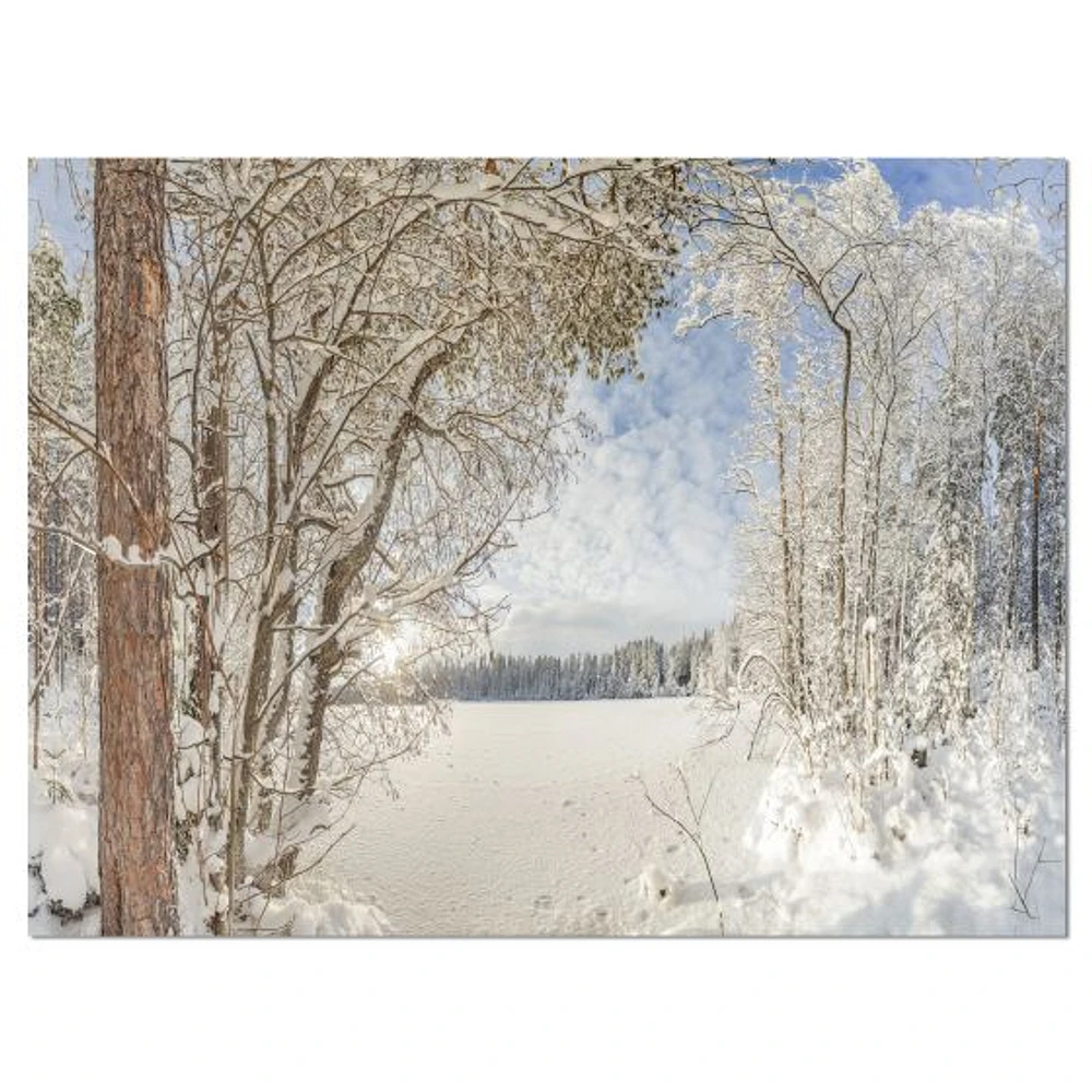 Lake Winter Woods  Wall Art