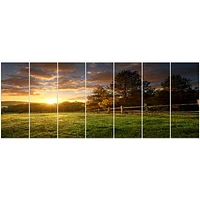 Fenced Ranch at Sunrise  Wall Art