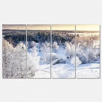 Panneaux de toile imprimée « Beautiful Winter Panorama »