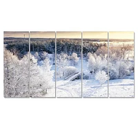 Beautiful Winter Panorama Canvas Wall Art Panels