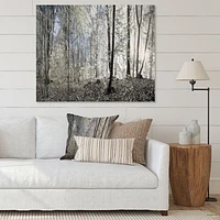 Dark Morning Forest Panorama  Canvas Wall Art Print