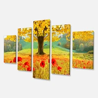 Beautiful Autumn Yellow Tree  Canvas Wall Art