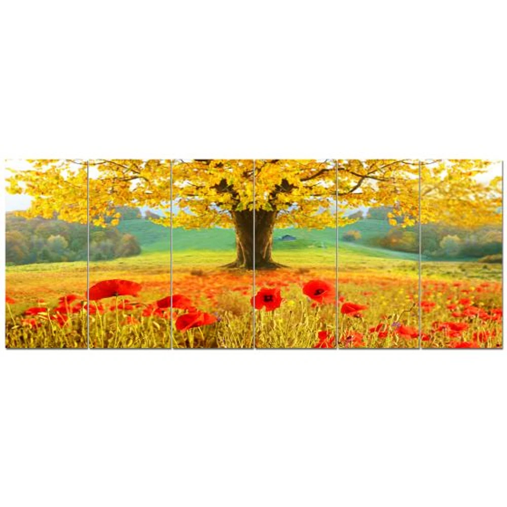 Beautiful Autumn Yellow Tree  Wall Art