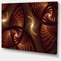 Brown Symmetrical Fractal Pattern  Wall Art