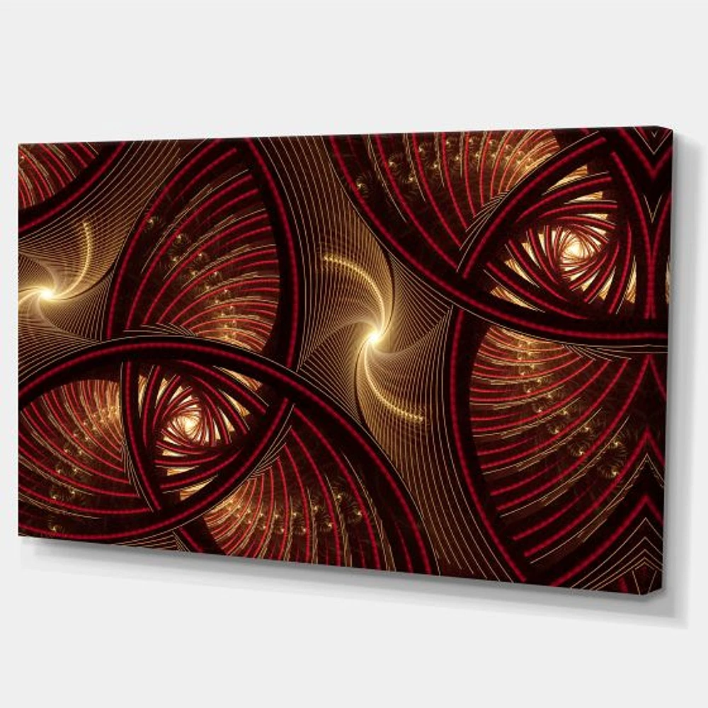 Brown Symmetrical Fractal Pattern  Wall Art