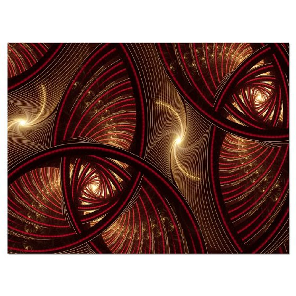 Brown Symmetrical Fractal Pattern  Wall Art