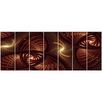 Brown Symmetrical Fractal Pattern  Wall Art