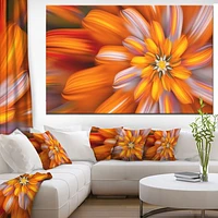 Massive Orange Fractal Flower  Canvas Art Print