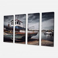 Old Fishing Boat Canvas Wall Art Panels