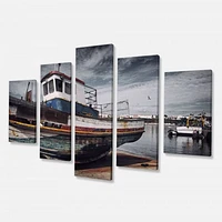 Old Fishing Boat Canvas Wall Art Panels