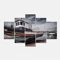 Old Fishing Boat Canvas Wall Art Panels