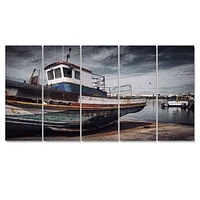 Old Fishing Boat Canvas Wall Art Panels