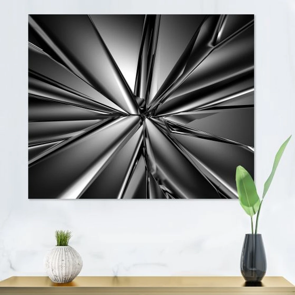 Futuristic Crystal Background  Canvas Art Print