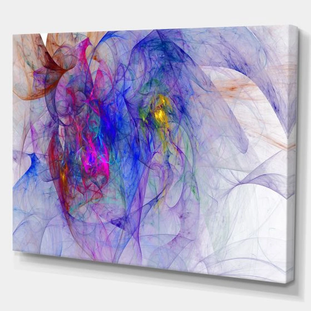 Blue Mystic Psychedelic Texture  Art on Canvas