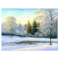 Beautiful Scenery Winter Forest  Wall Art