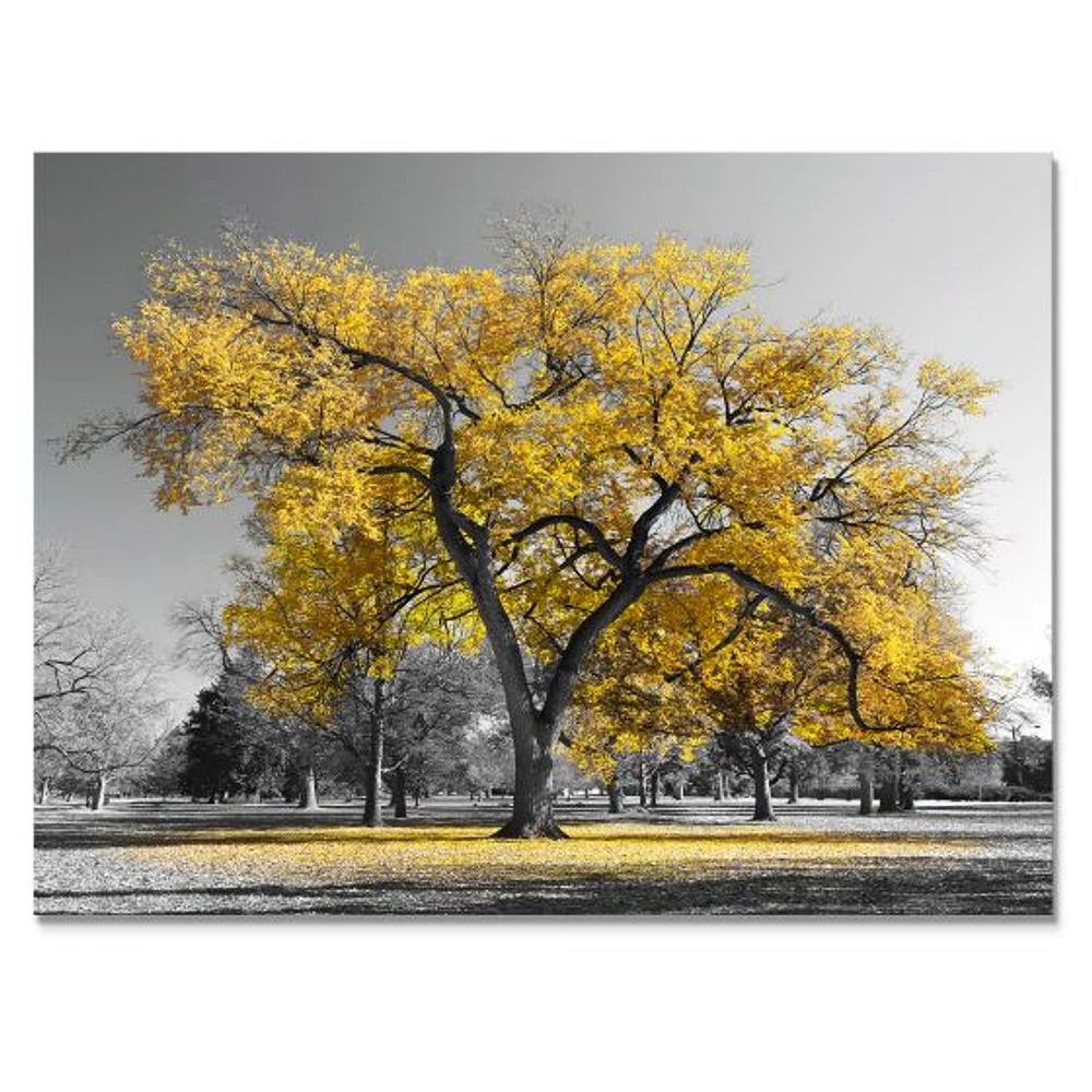 Big Golden Tree  Canvas Wall Art