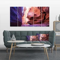 Antelope Canyon on the navajo india Canvas Wall Art Panels