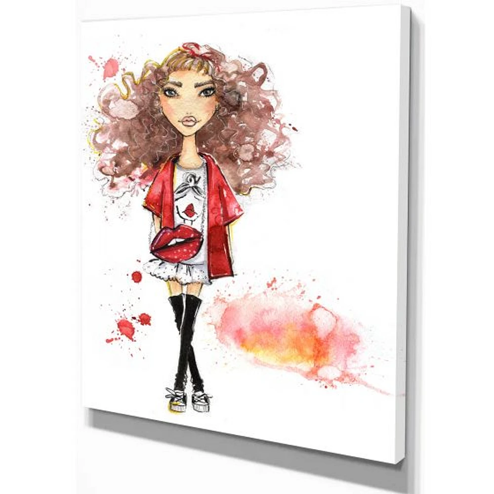 Fashionable Teenage girl  Wall Art