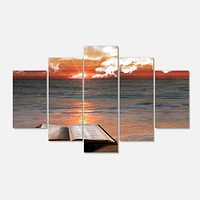 Open Bible Cloudy Sunset  Canvas Wall Art