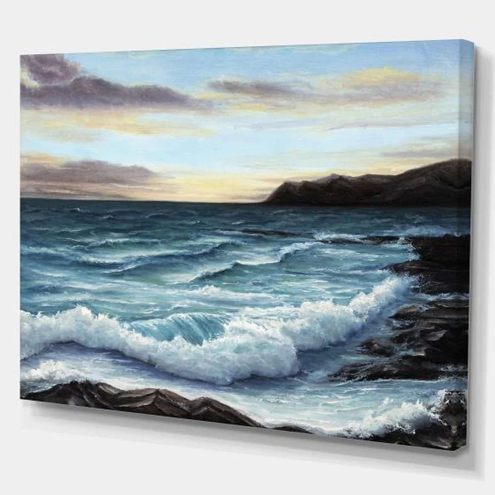 Ocean Waves at Seashore Wall Art