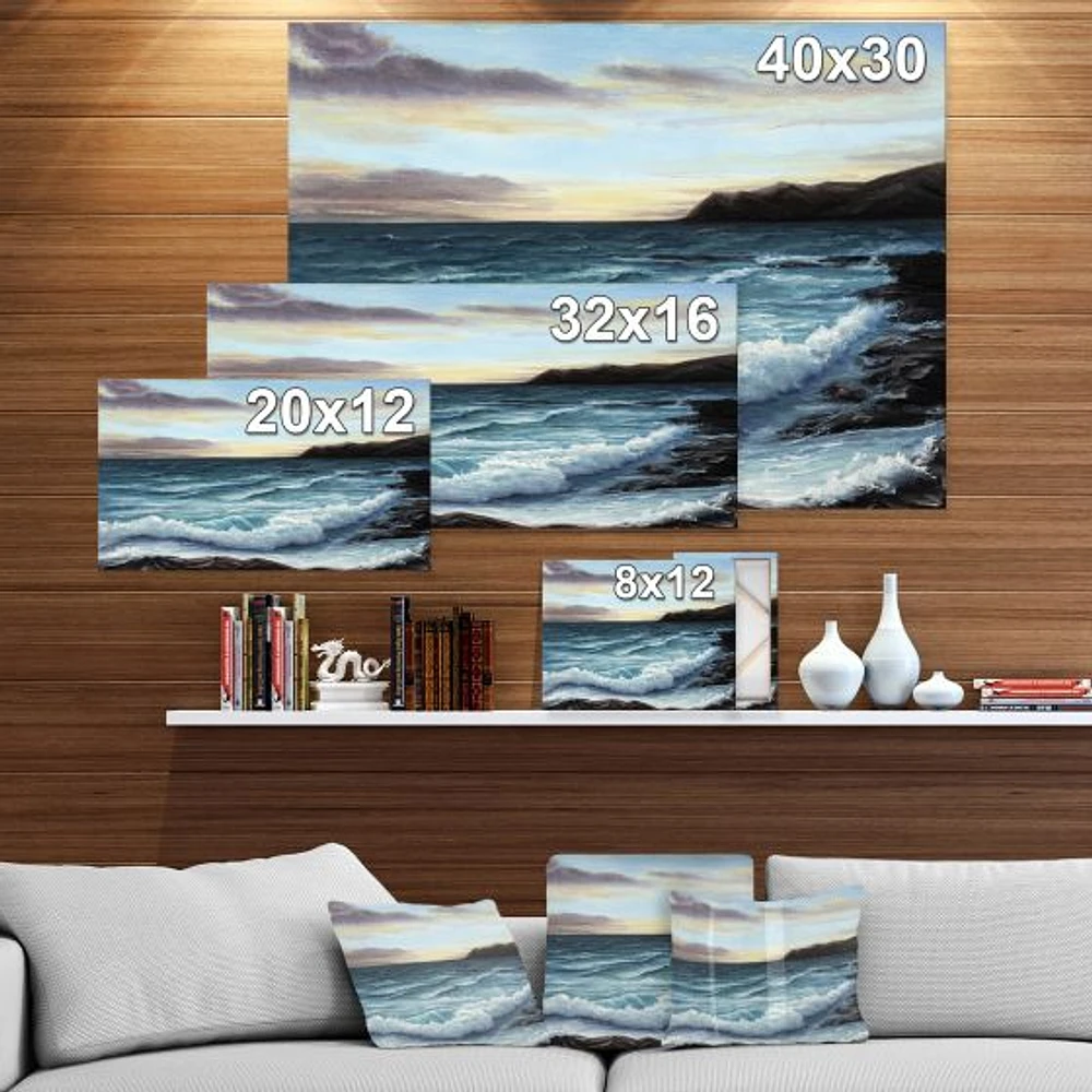 Ocean Waves at Seashore Wall Art