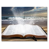 Toile « Jesus Bible at the Beach »