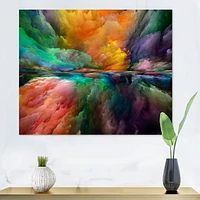 Colorful and Dark Gradient Clouds  Canvas Wall Art Print