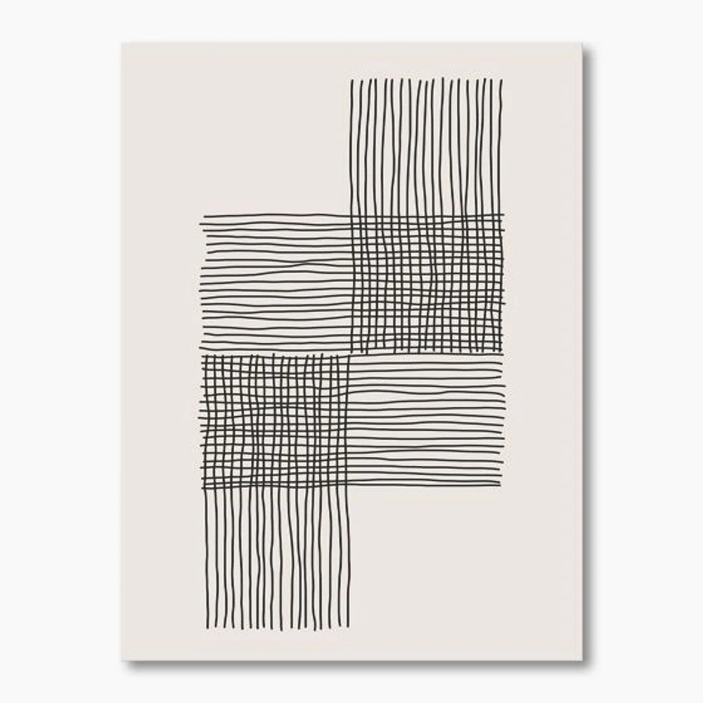 Toile « Minimal Geometric Compostions of Elementary Forms XIX »