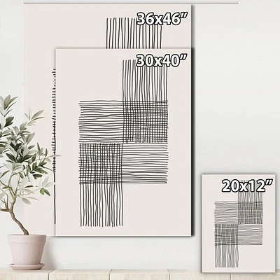 Minimal Geometric Compostions of Elementary Forms XIX  Wall Art