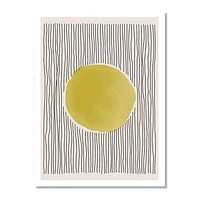 Minimal Geometric Lines and Circle IX  Canvas Wall Art Print