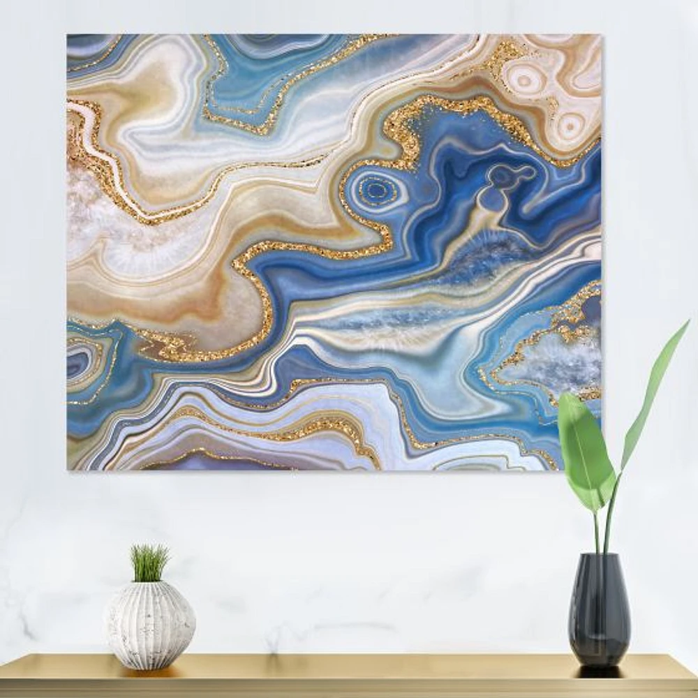 Toile « Ocean Blue Golden Jasper Agate II