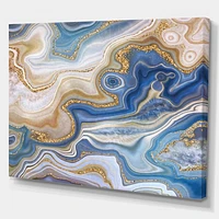 Ocean Blue Golden Jasper Agate II  Wall Art