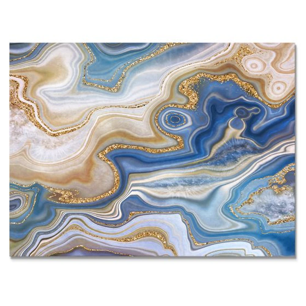 Toile « Ocean Blue Golden Jasper Agate II