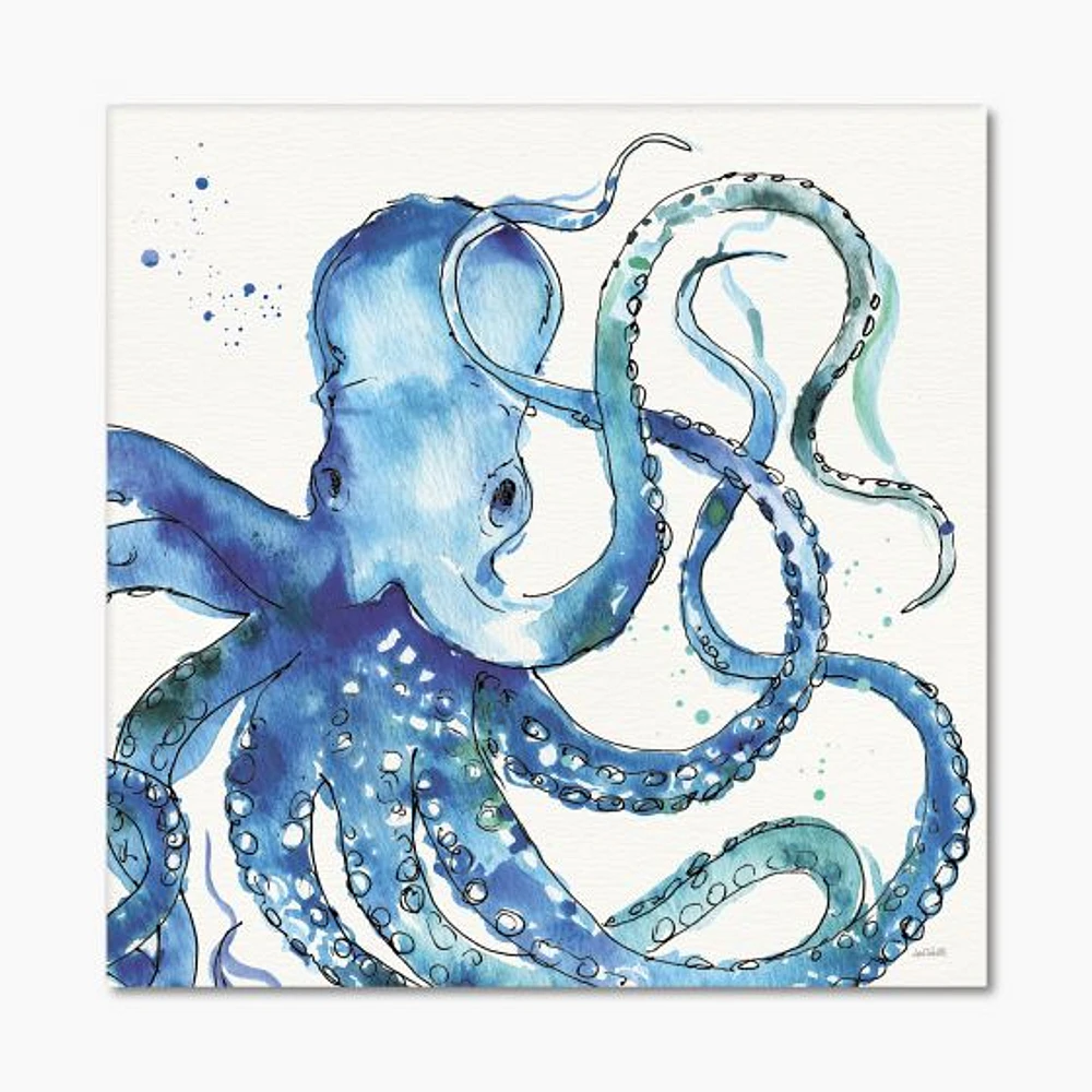 Blue Deep Sea VIII Canvas Wall Art