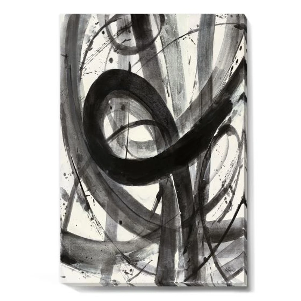 Toile « Black and White Minimalistic Painting »