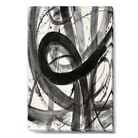 Black and White Minimalistic Painting  Wall Art