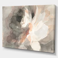 Abstract Peony Grey Pink Canvas