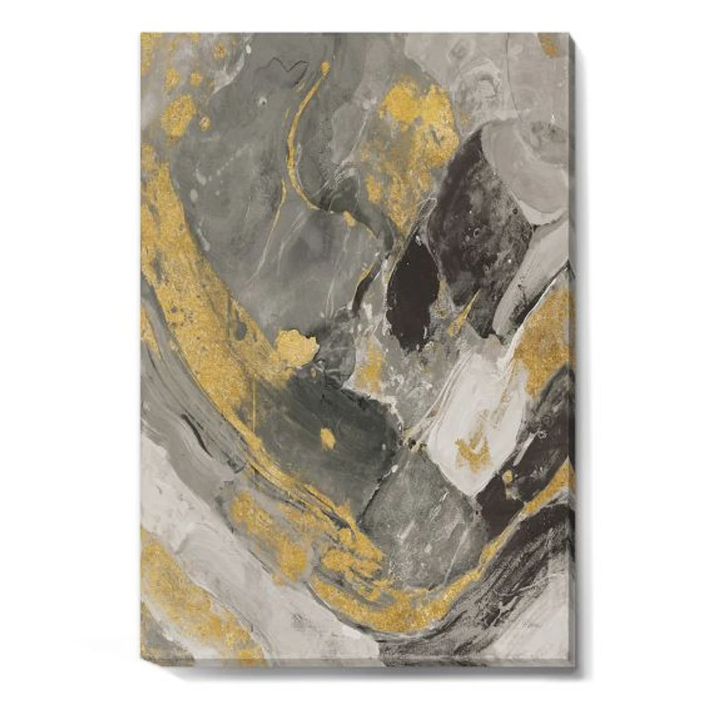 Toile « Marble Gold and Black II »