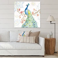 peacocks Watercolor II  Wall Art