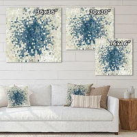 Geometric Blue Spots  Wall Art